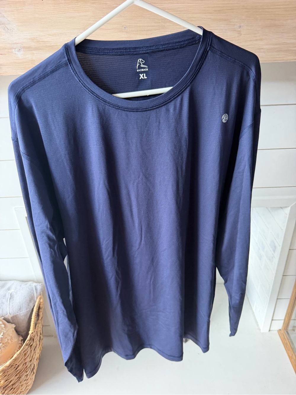 Rhoback Men’s Long Sleeve Performance Tee - Navy Blue